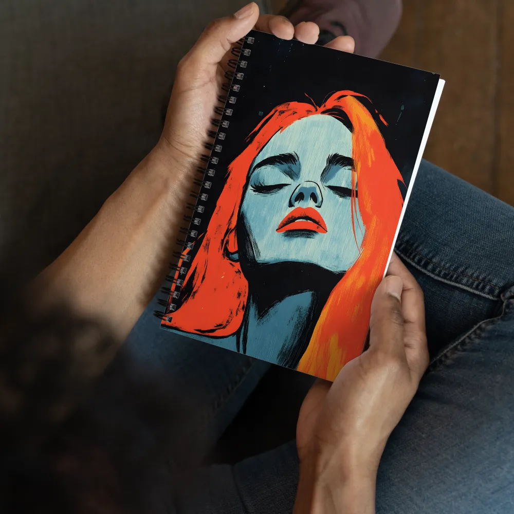 Serene Vermillion Gaze 
 Spiral Notebook | 140 pages