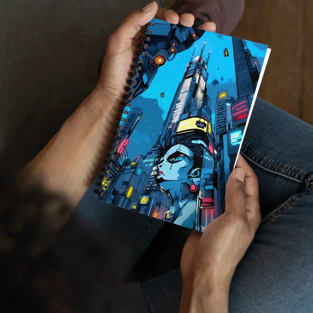 Neon Future Gaze 
 Spiral Notebook | 140 pages