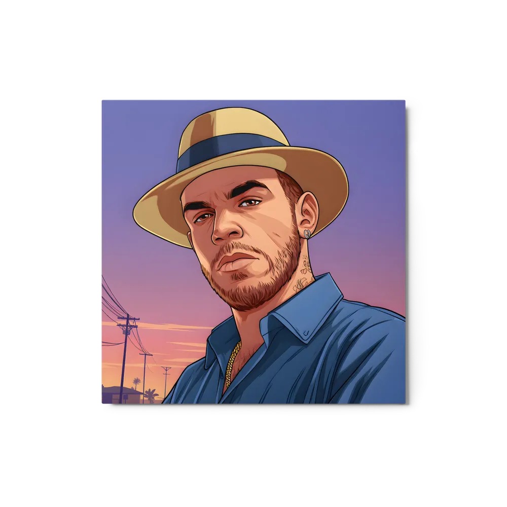 Urban Man with Hat | Art Print
