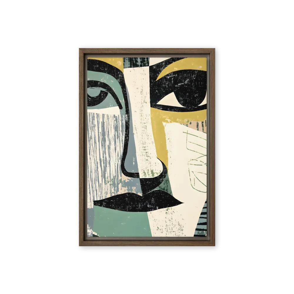 Fragmented Gaze 
 Canvas with White Frame