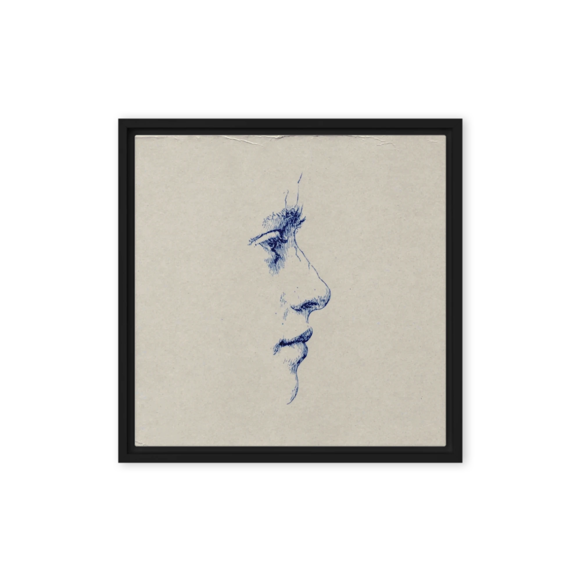 Blue Ink Profile Sketch