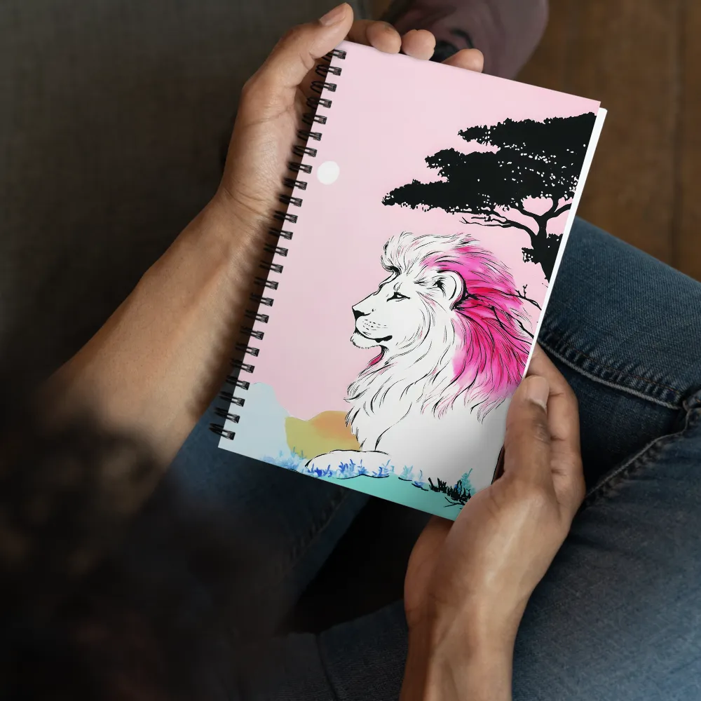 Lion's Pastel Reverie 
 Spiral Notebook | 140 pages