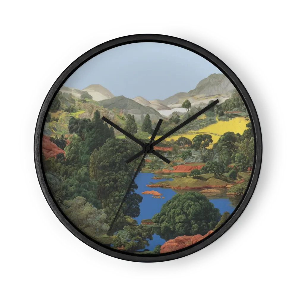 Verdant River Valley | Wall Clock