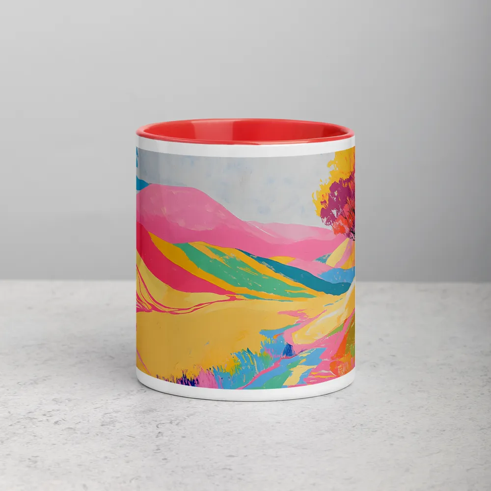 Vibrant Path Home 
 Mug with Dark Green inside