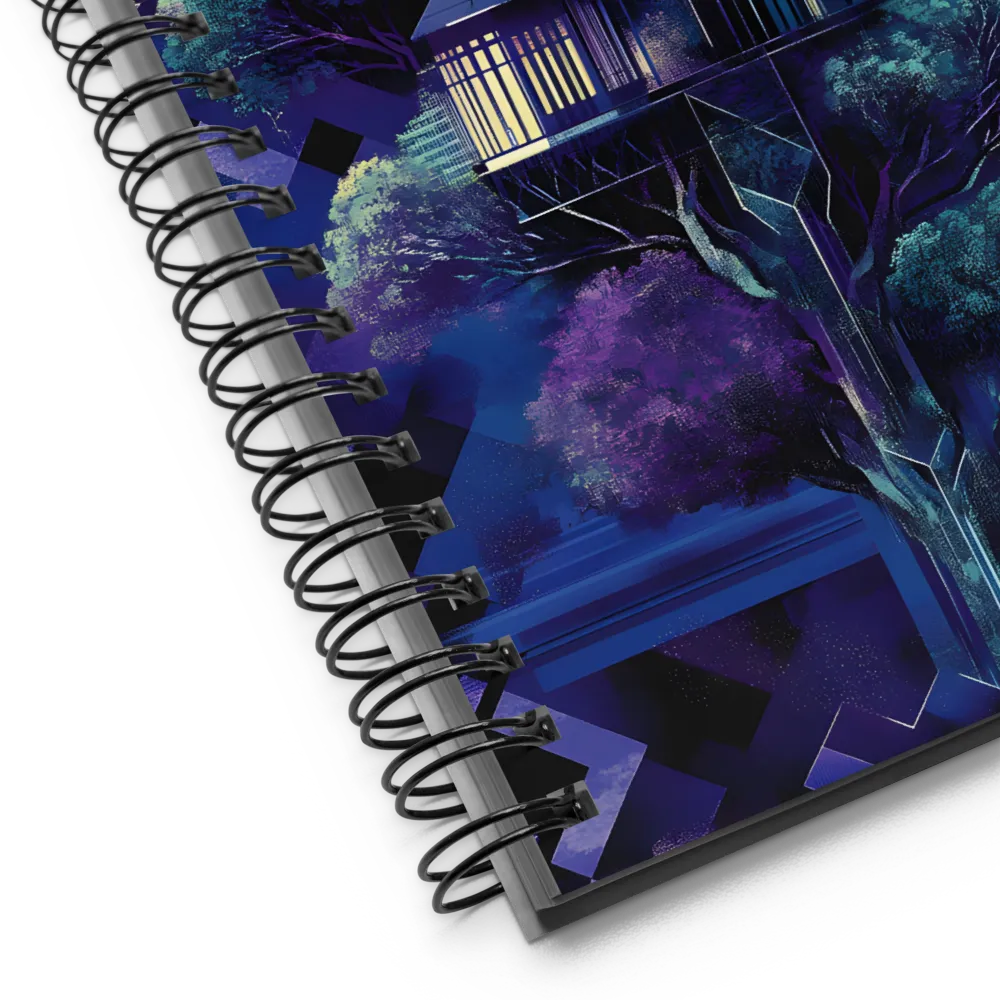 Geometric Fantasy Tree Houses 
 Spiral Notebook | 140 pages