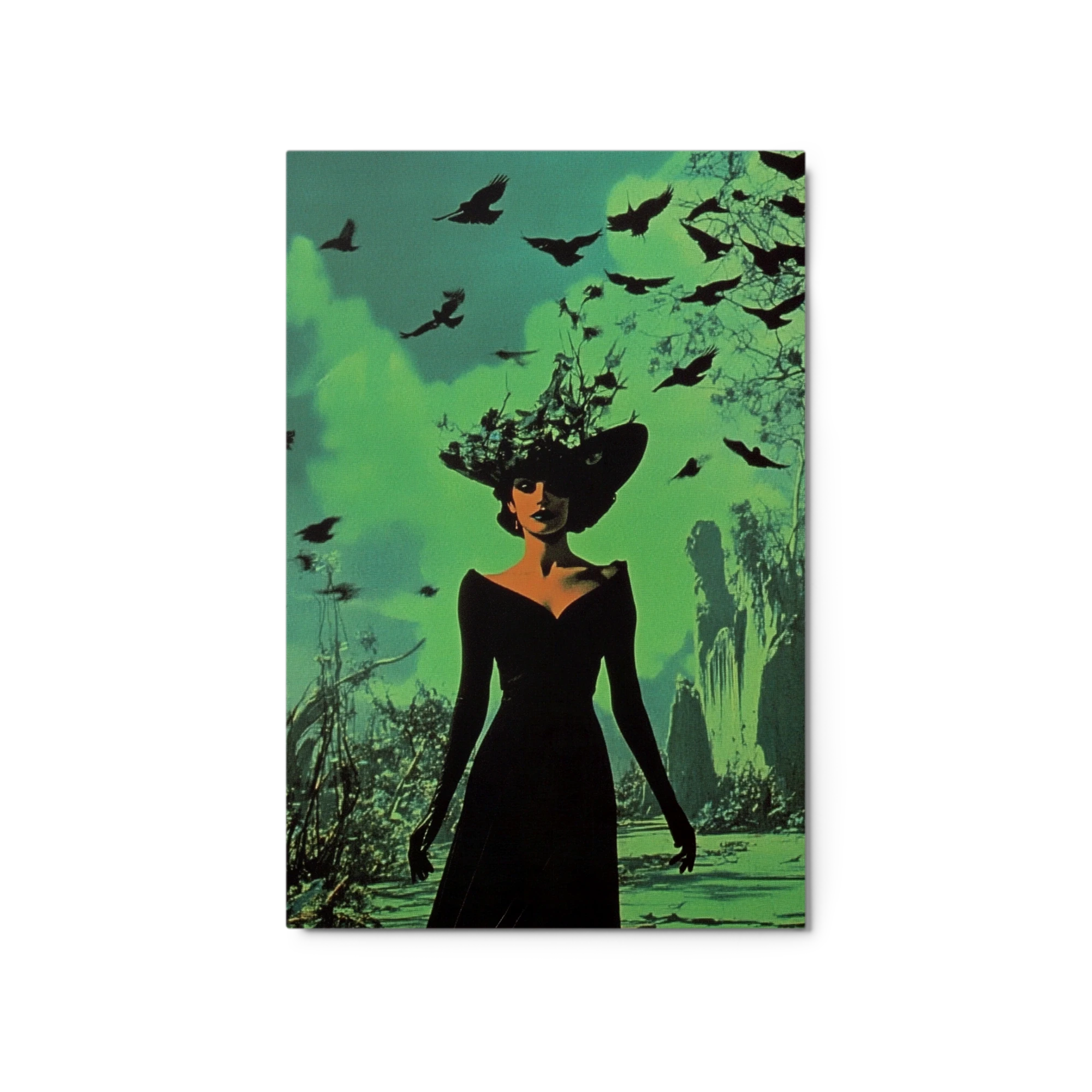 Surreal Woman with Crows
