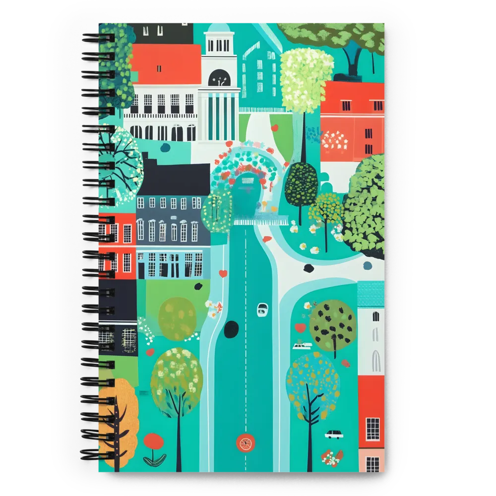 Whimsical Cityscape 
 Spiral Notebook | 140 pages