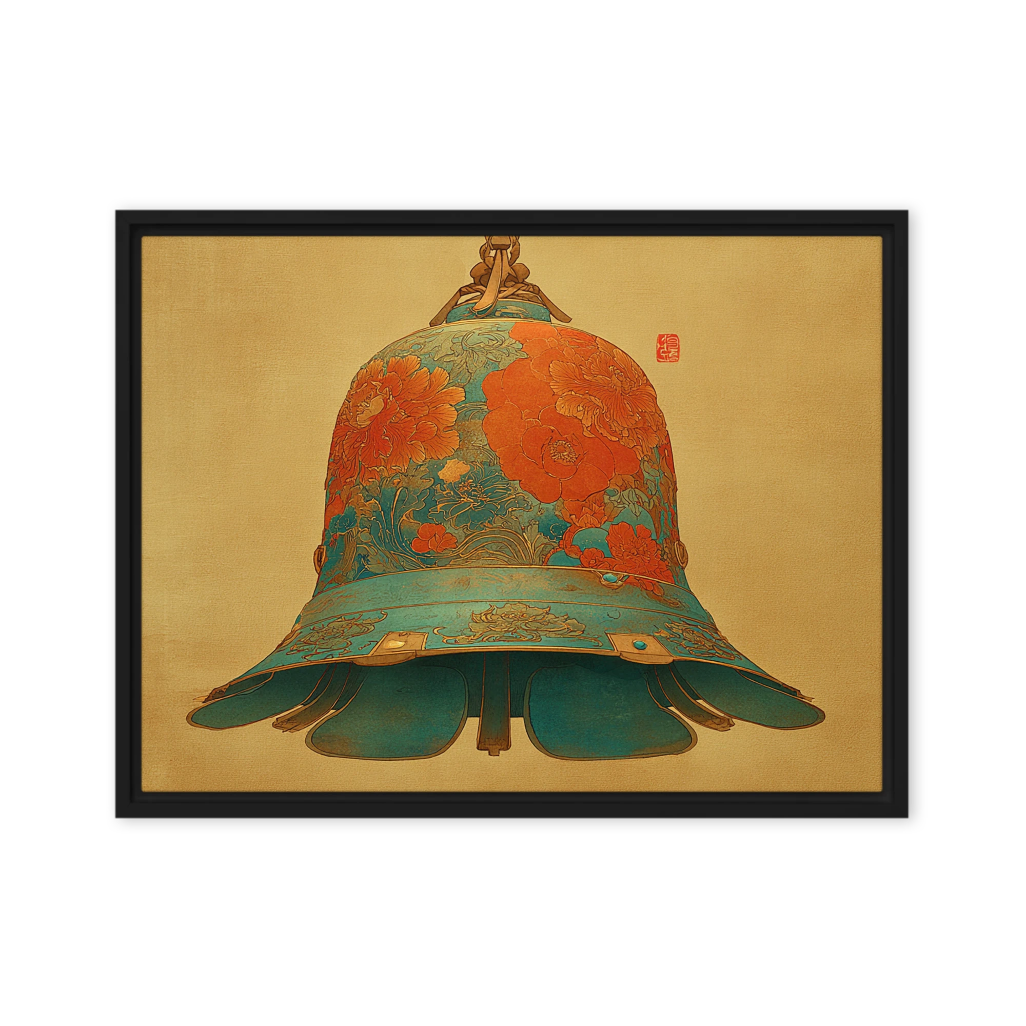 Golden Peony Bell | Art Print