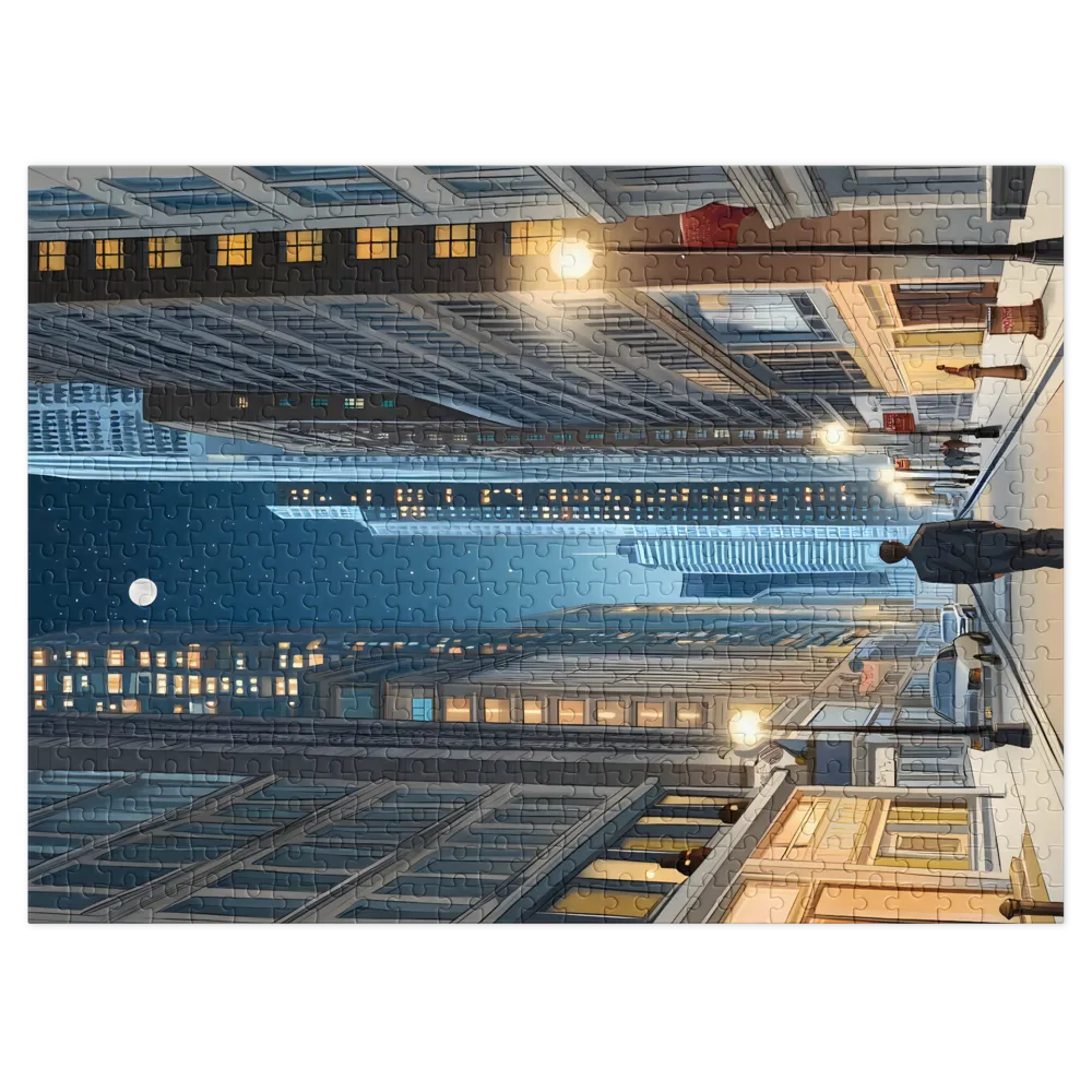 Solitary City Stroll 
 Jigsaw Puzzle in Tin Box