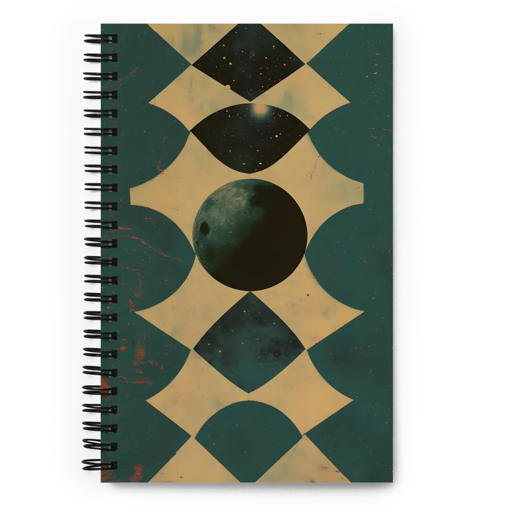 Cosmic Harlequin Moon 
 Spiral Notebook | 140 pages