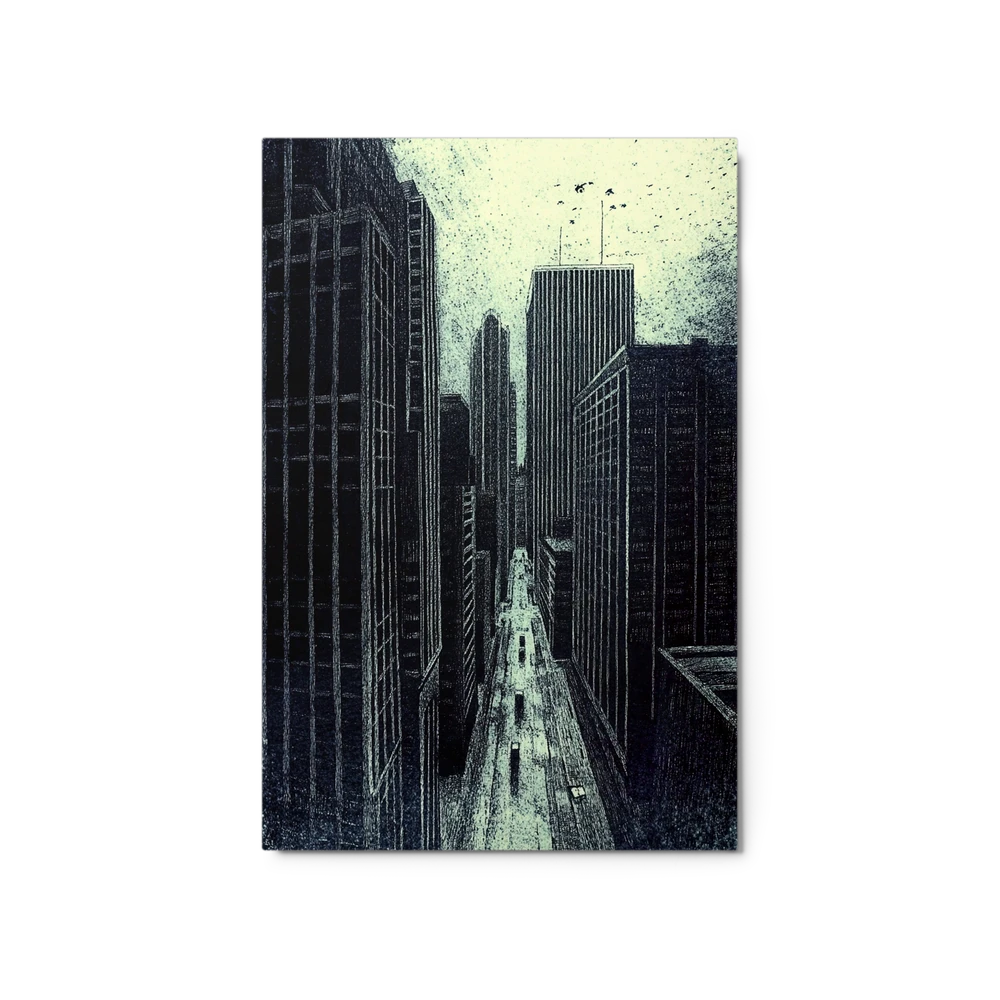 Urban Twilight Engraving | Art Print