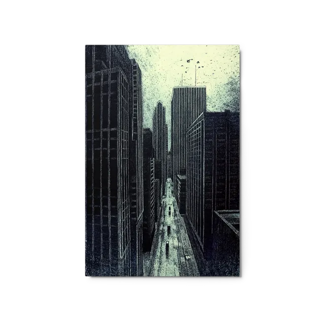 Urban Twilight Engraving | Art Print
