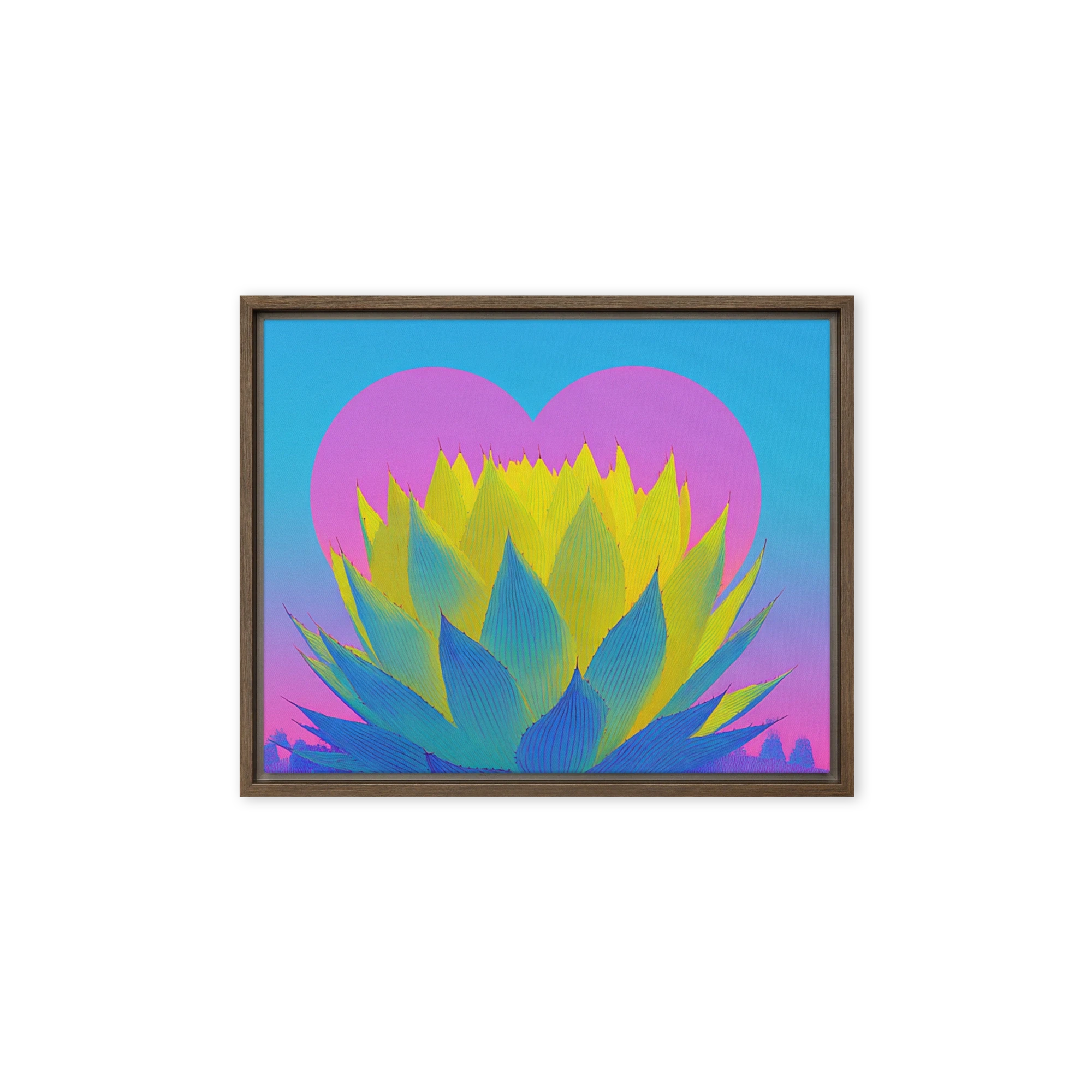 Neon Agave Heart | Art Print