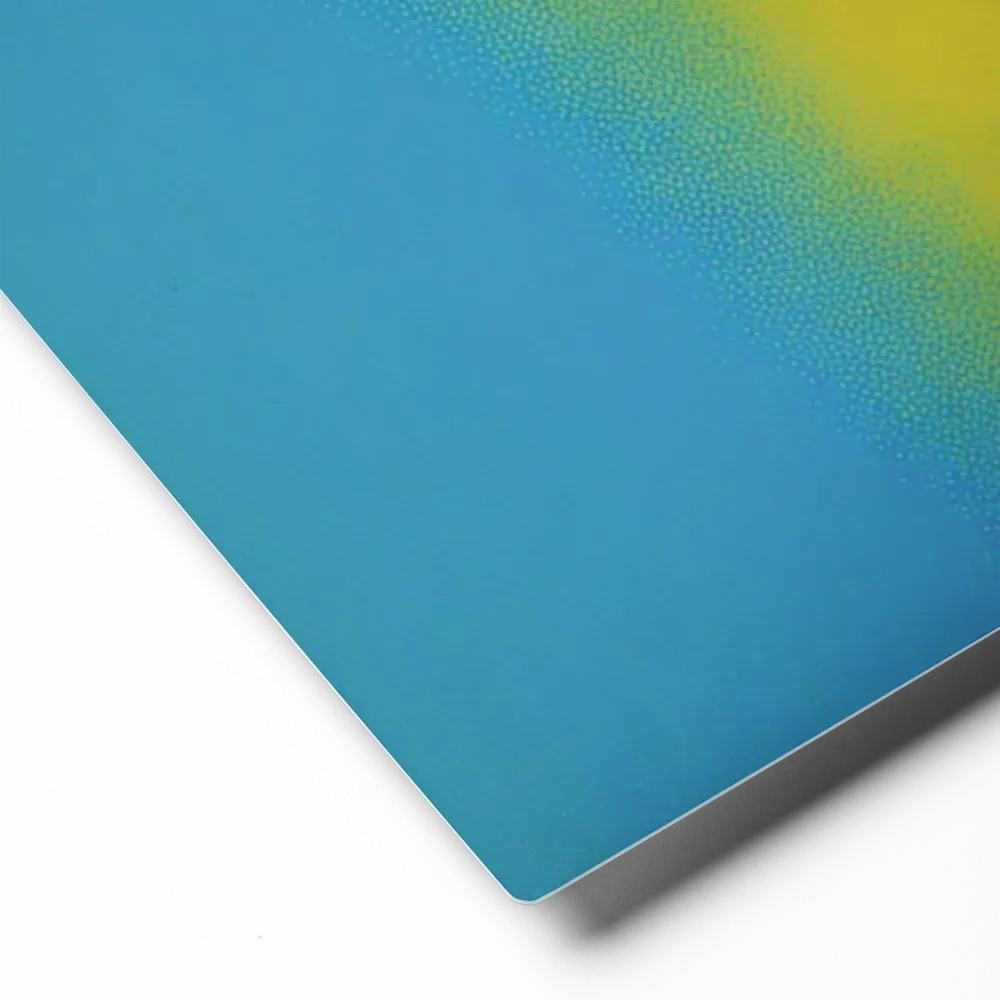 Vibrant Profile in Cyan and Yellow | Art Print