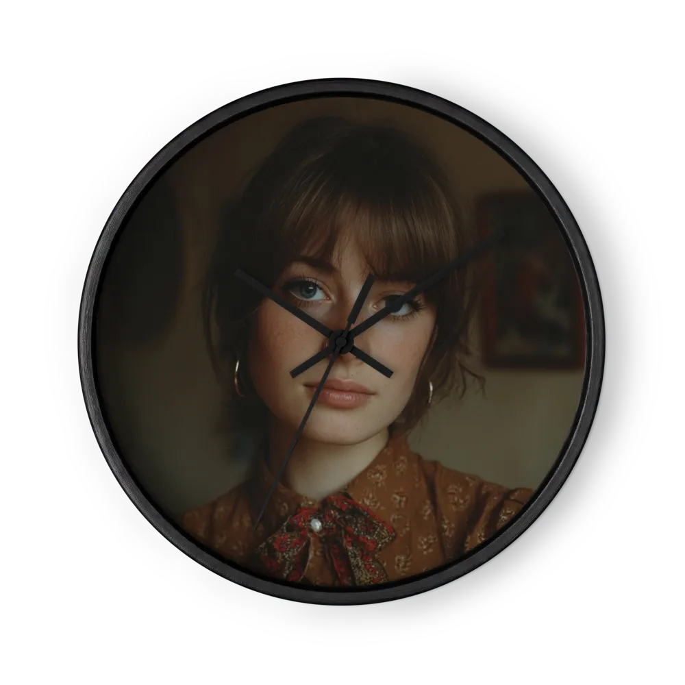 Warm Vintage Portrait | Wall Clock