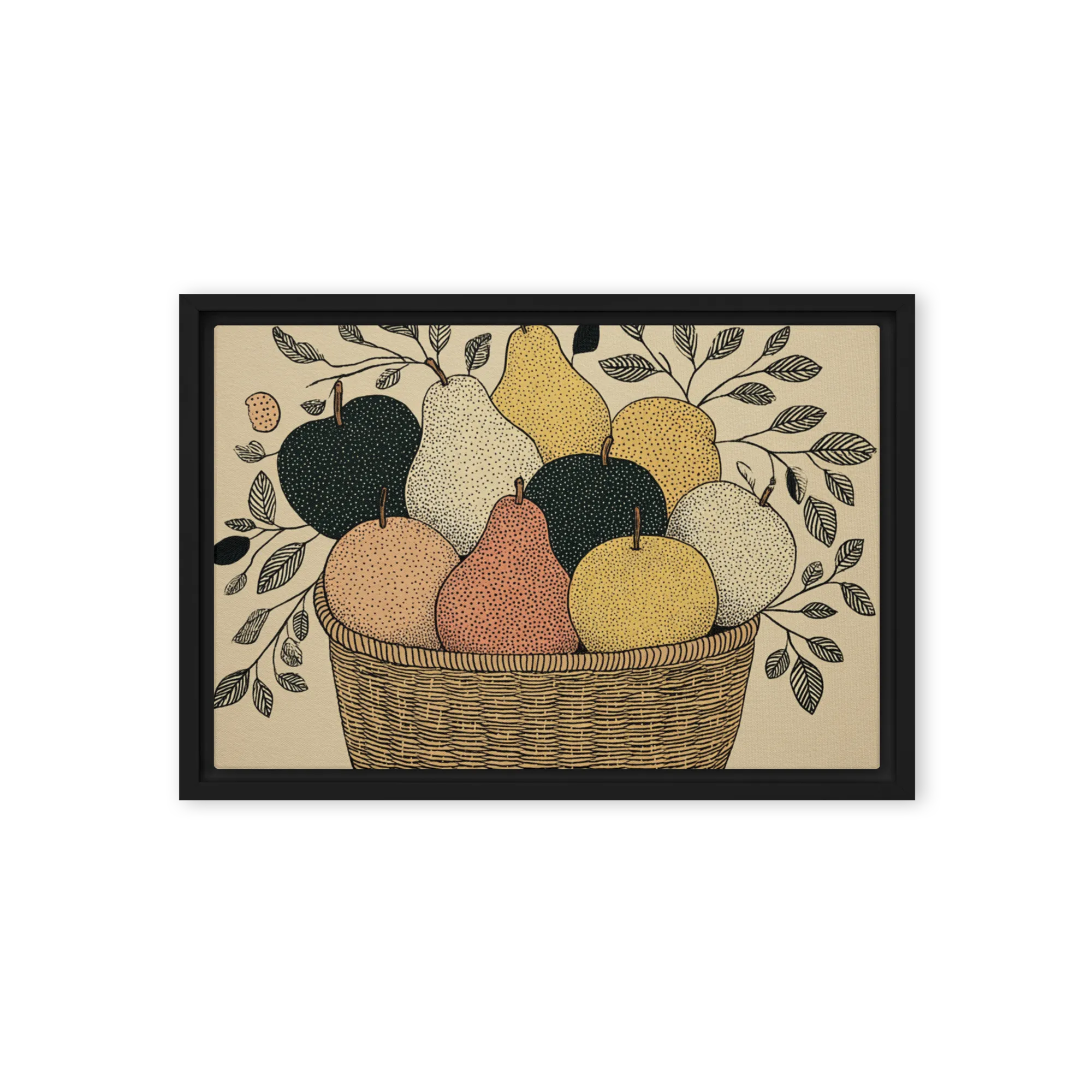 The Harvest Basket 
 Canvas with Black Frame