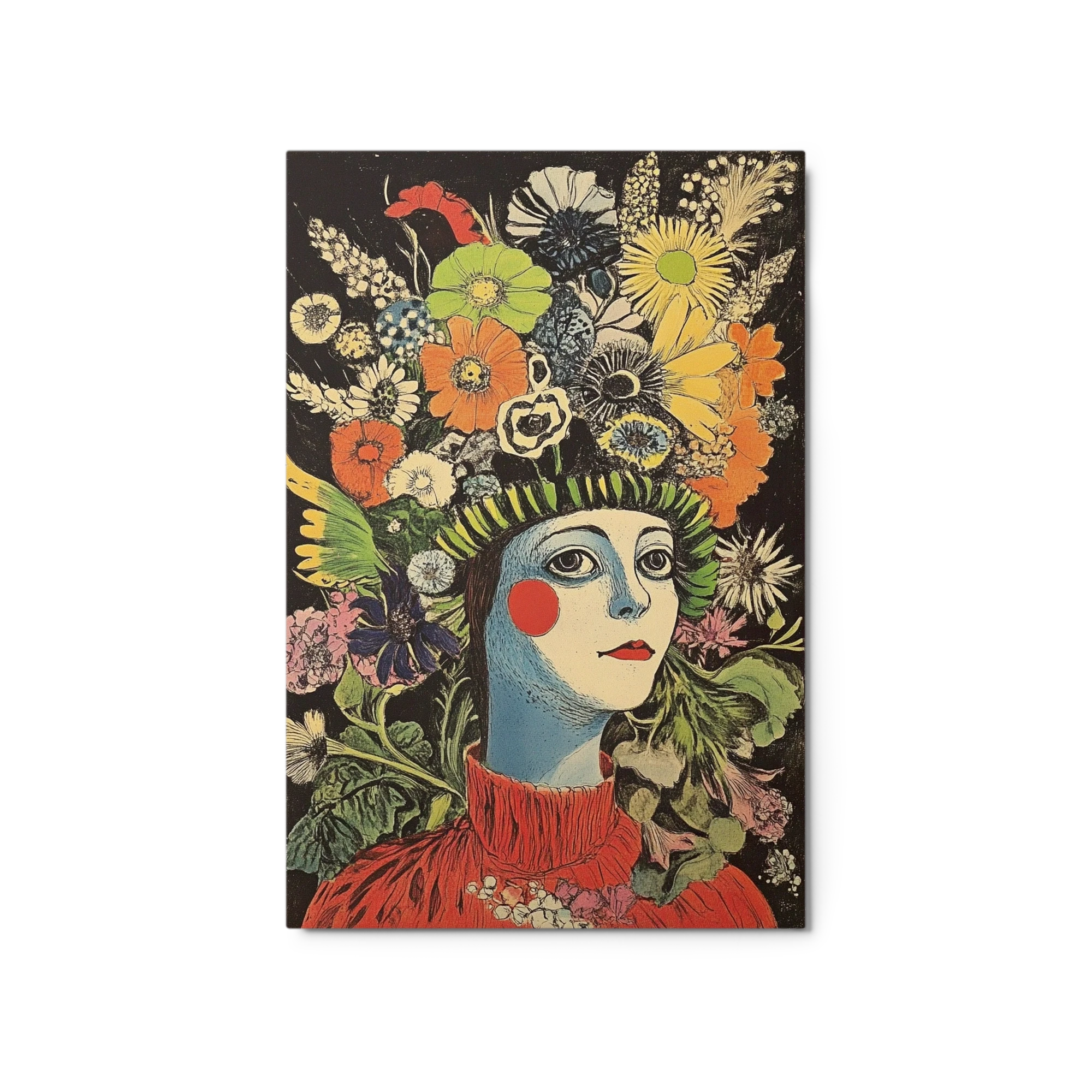 Surrealist Floral Headdress Woman