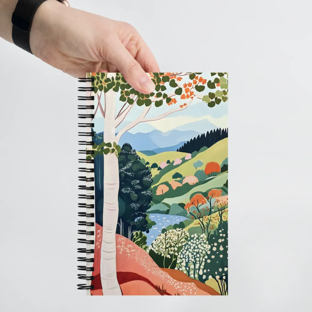 Autumn Birches by the River 
 Spiral Notebook | 140 pages