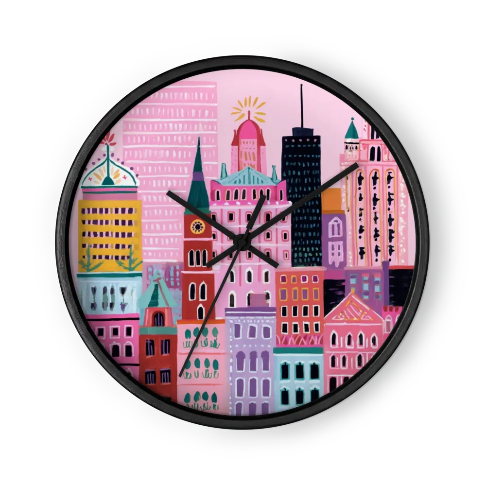 Pastel Metropolis | Wall Clock