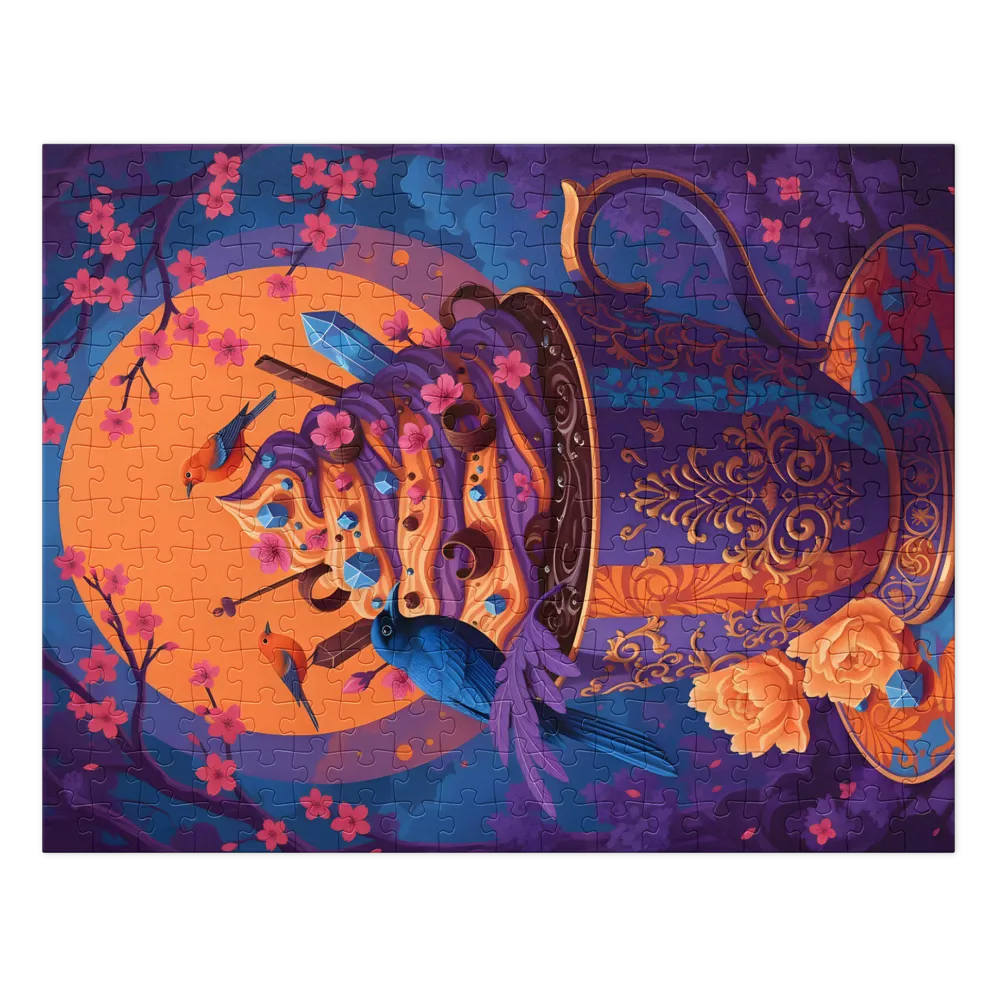 Moonlit Blossom Teacup | Jigsaw Puzzles