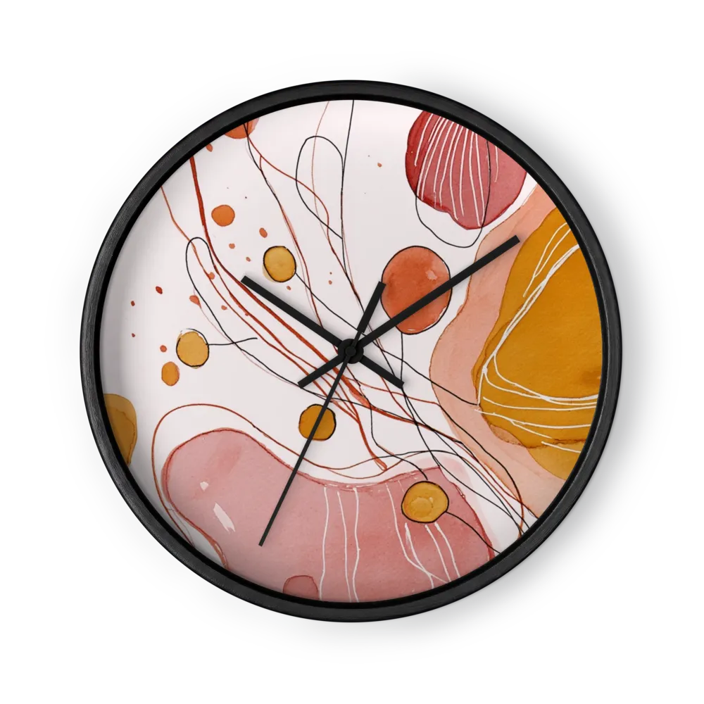 Terracotta Line & Wash | Wall Clock