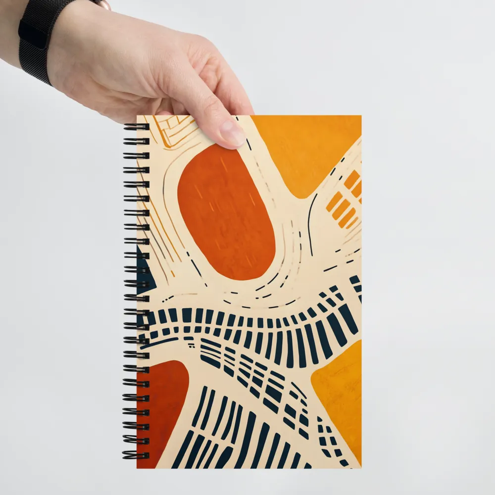 Organic Graphic Flow 
 Spiral Notebook | 140 pages