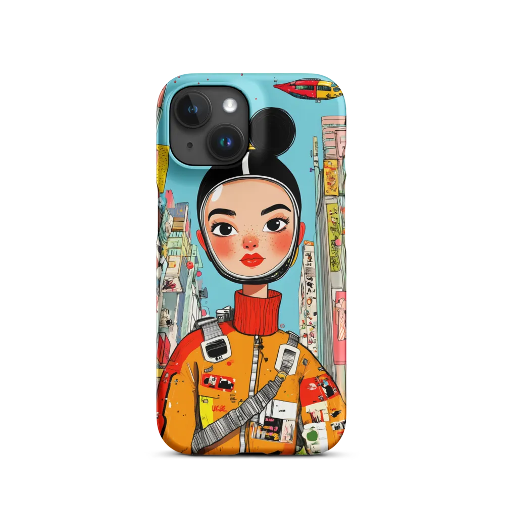 Female Character in Colorful Urban Scene | Phone Case
