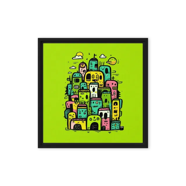 Monster City Doodle | Art Print