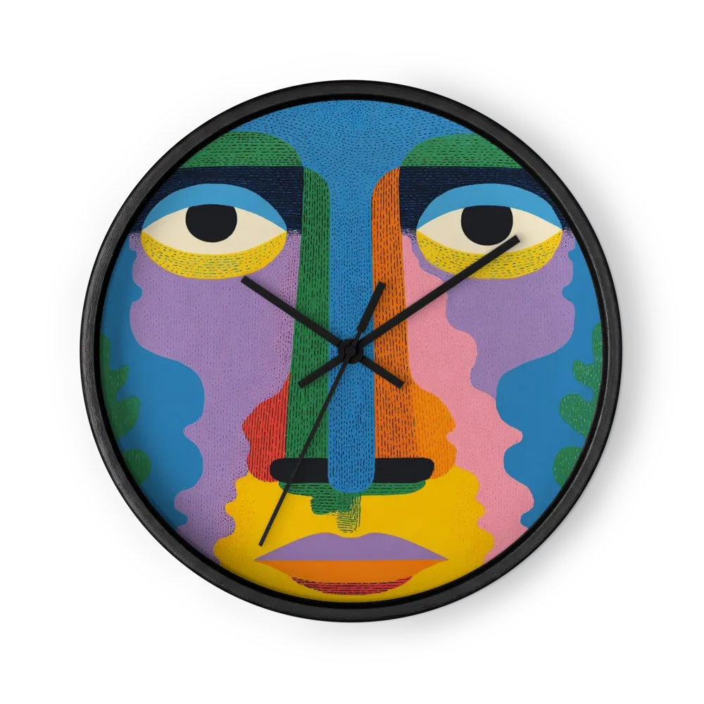 Geometric Face Portrait | Wall Clock