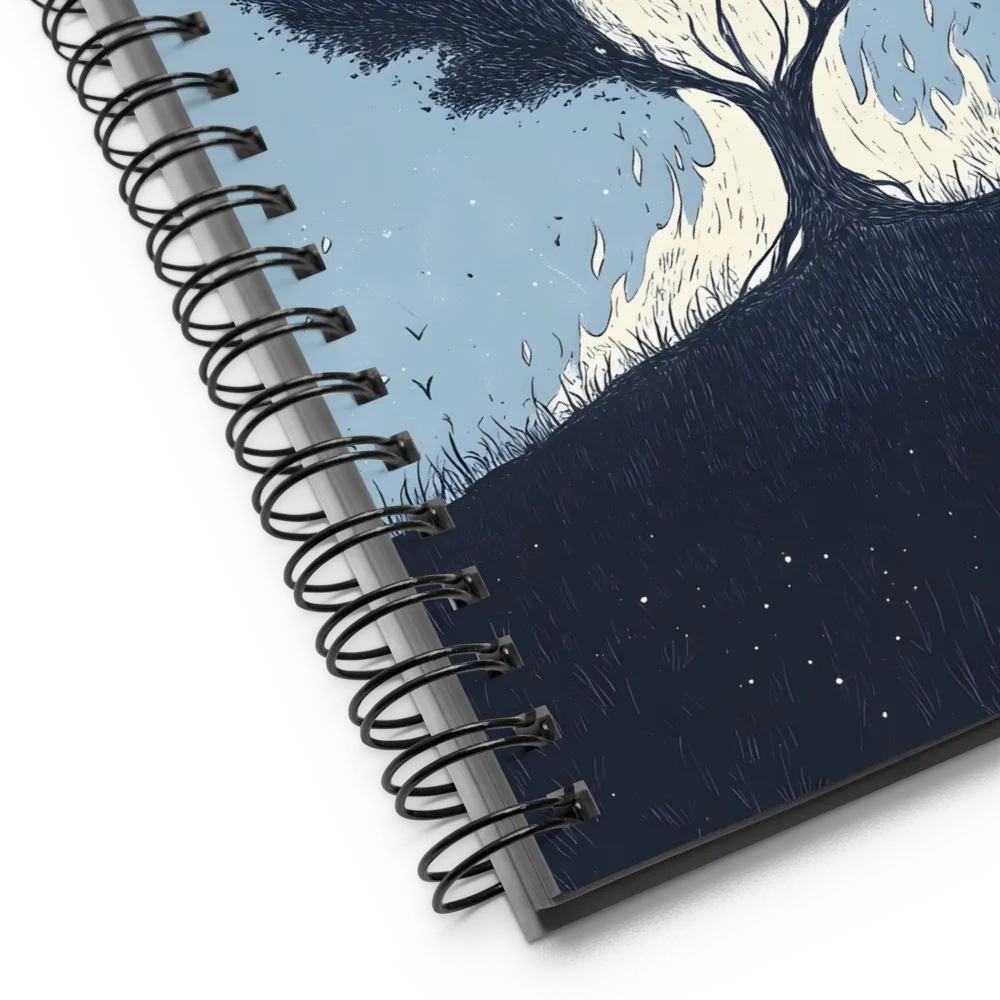 Ignited Tree Engraving 
 Spiral Notebook | 140 pages