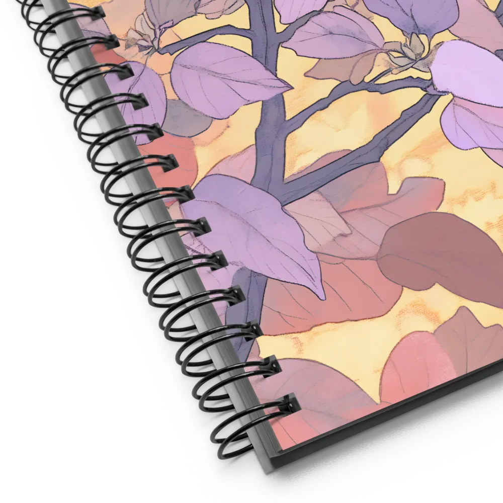Whimsical Leaf Branch Illustration 
 Spiral Notebook | 140 pages