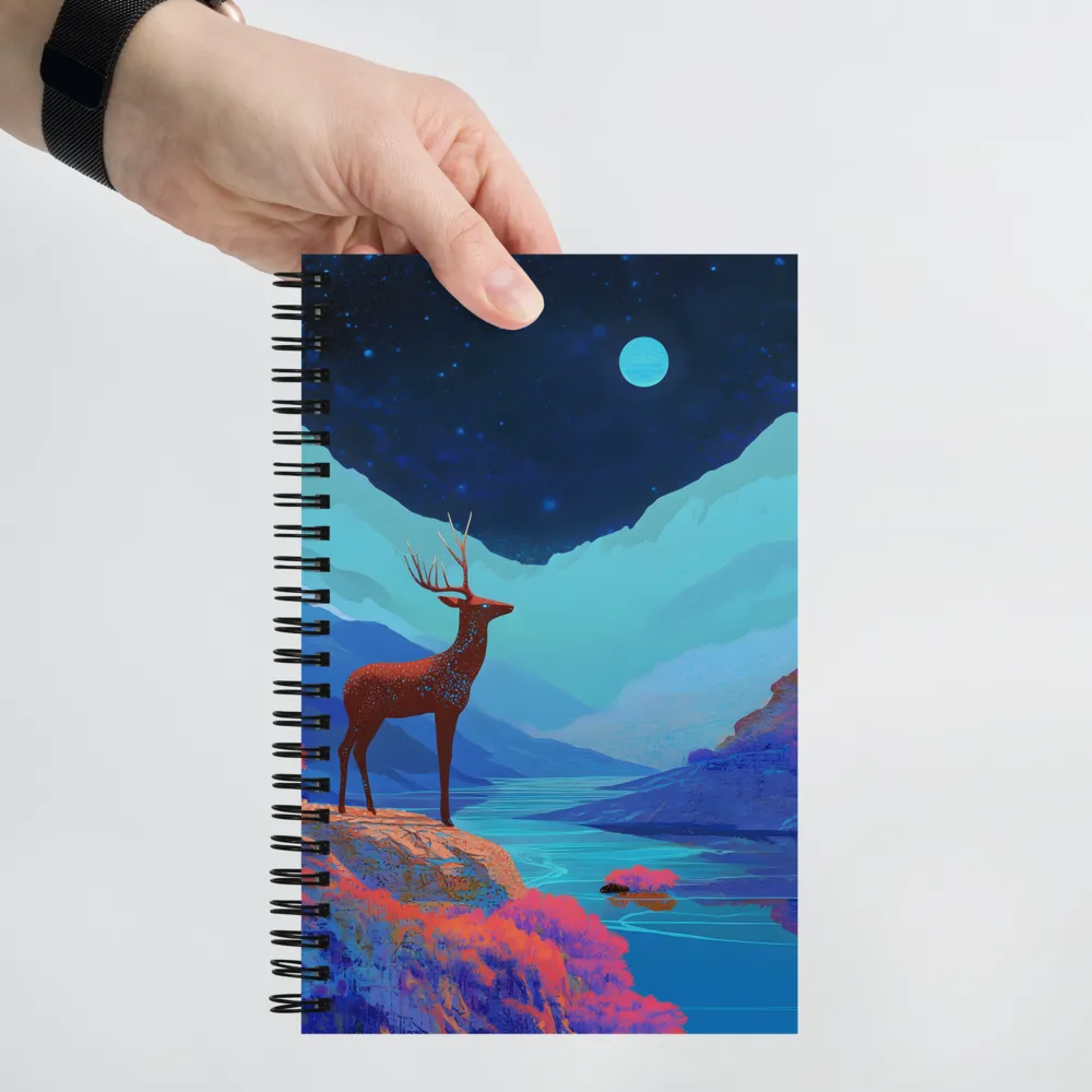 Celestial Stag by Moonlight 
 Spiral Notebook | 140 pages