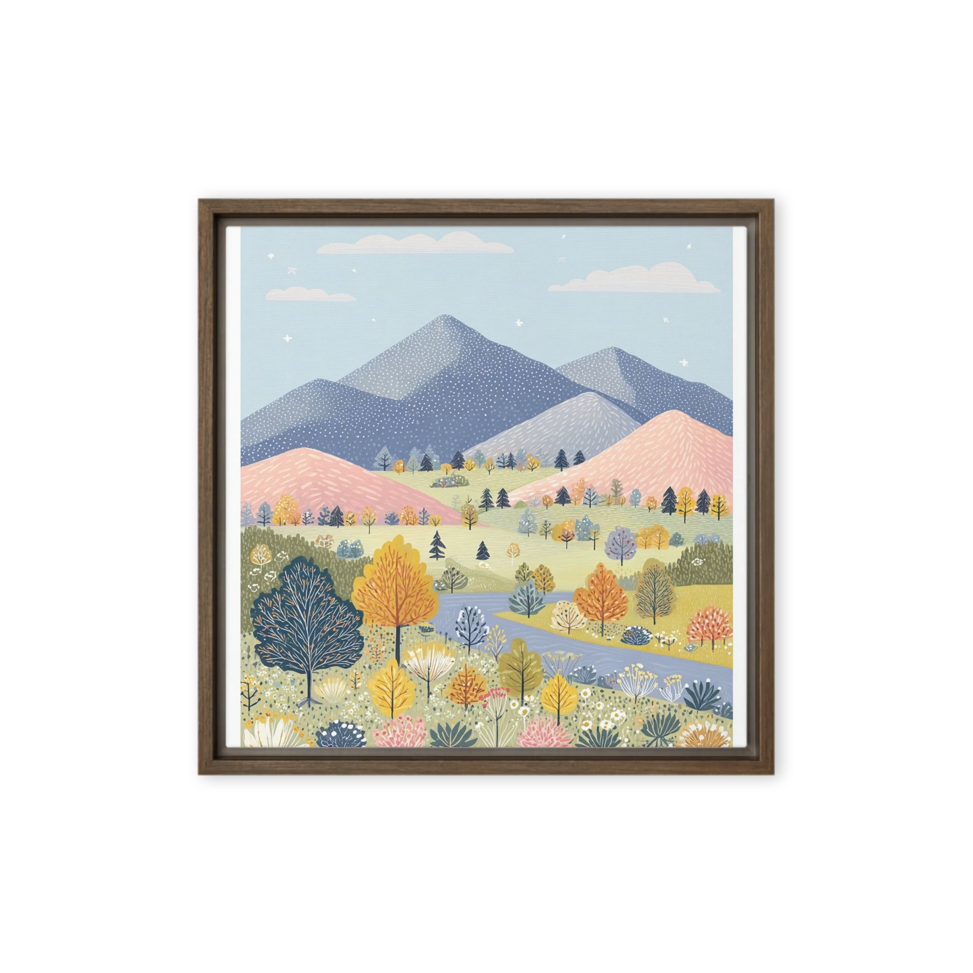 Pastel Mountain Valley