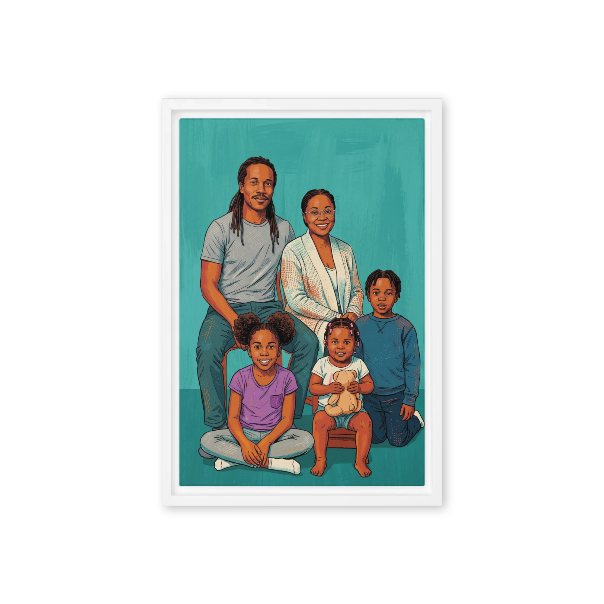 Family Portrait — Folk Storybook
