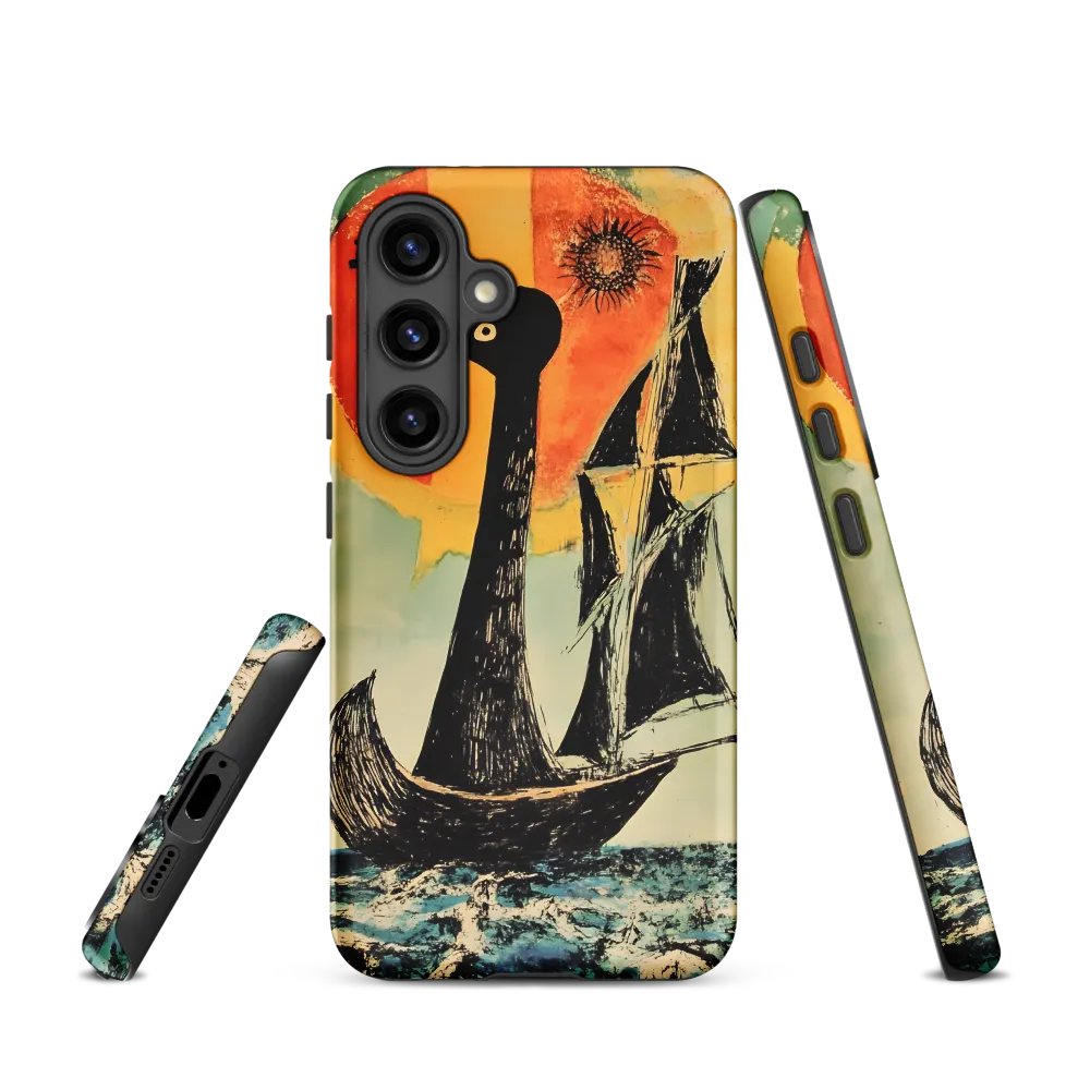 Surreal Bird Sailing Ship Print | Phone Case