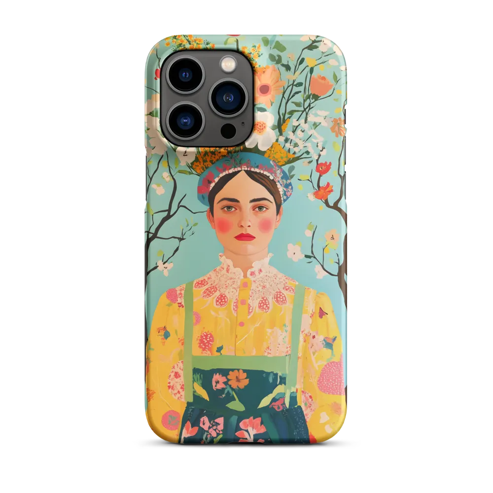 Portrait of a Woman with Floral Headdress | Phone Case