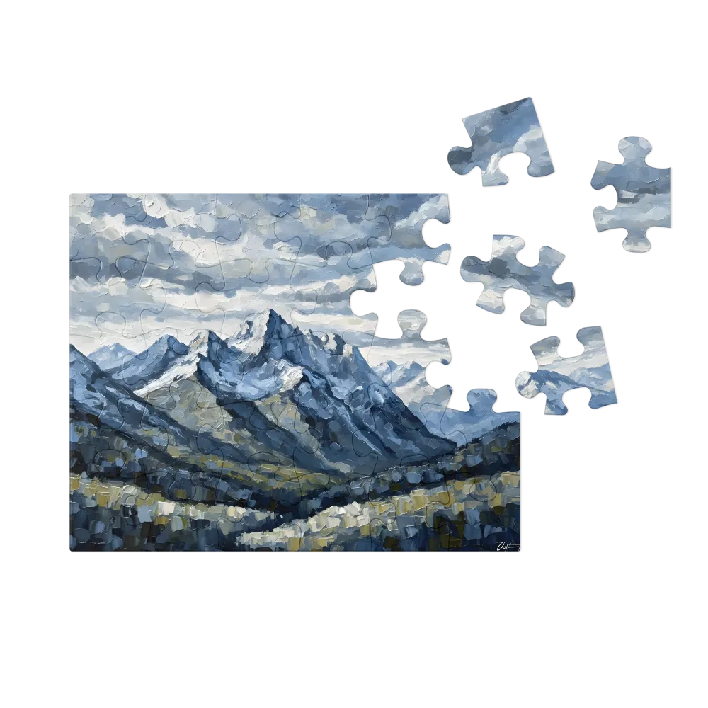 Alpine Impasto Majesty 
 Jigsaw Puzzle in Tin Box