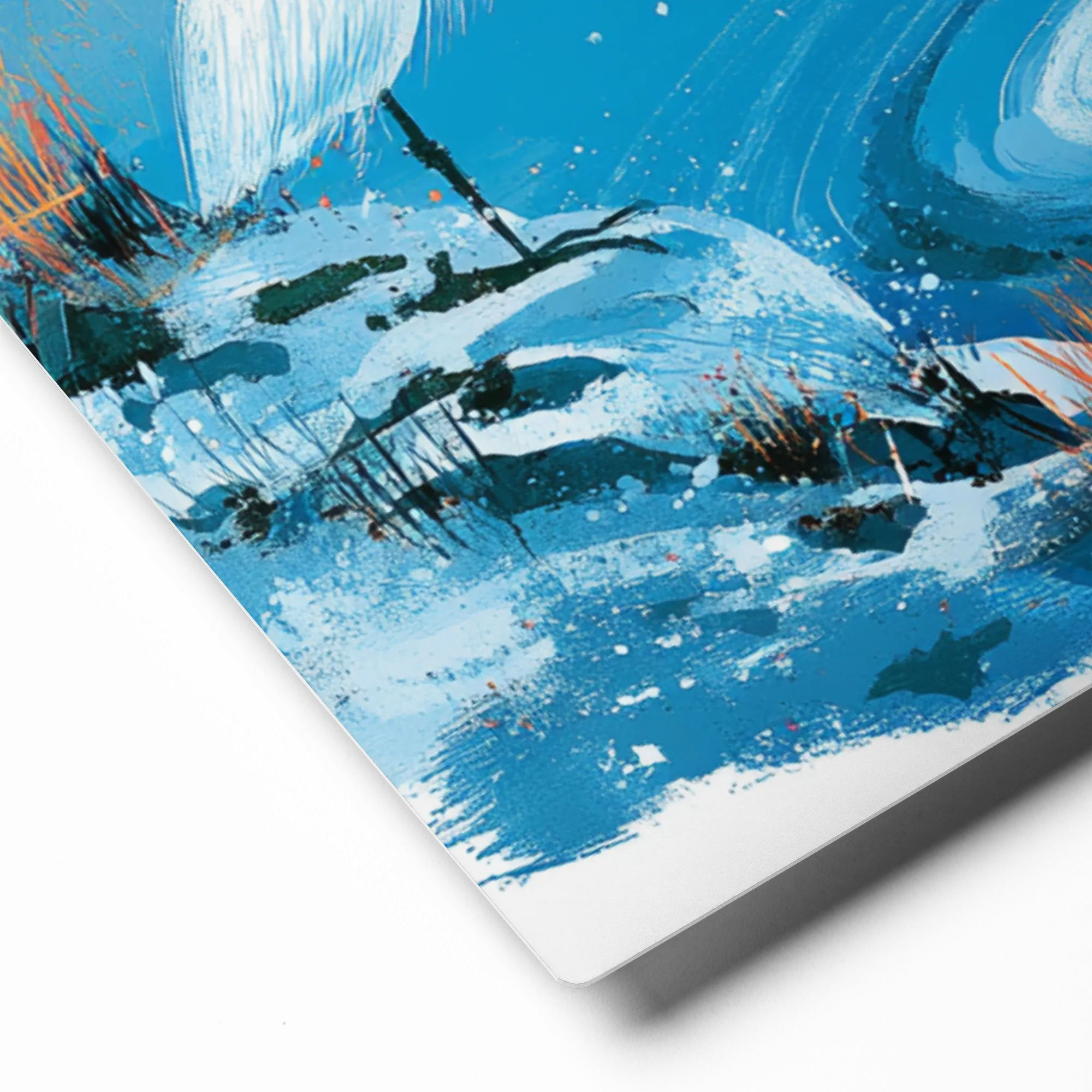 The Gentle Ripple 
 Poster with White Frame | 18″x 18″