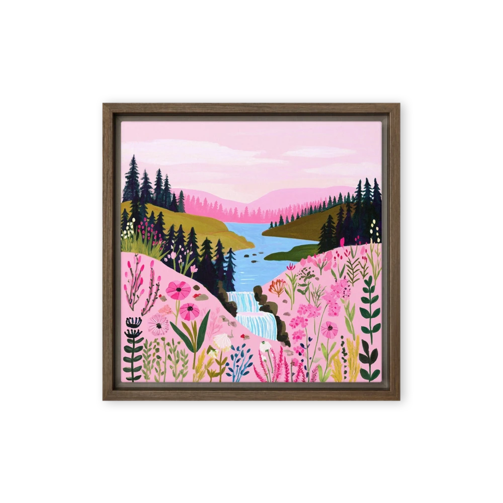 Pink Valley Waterfall | Art Print