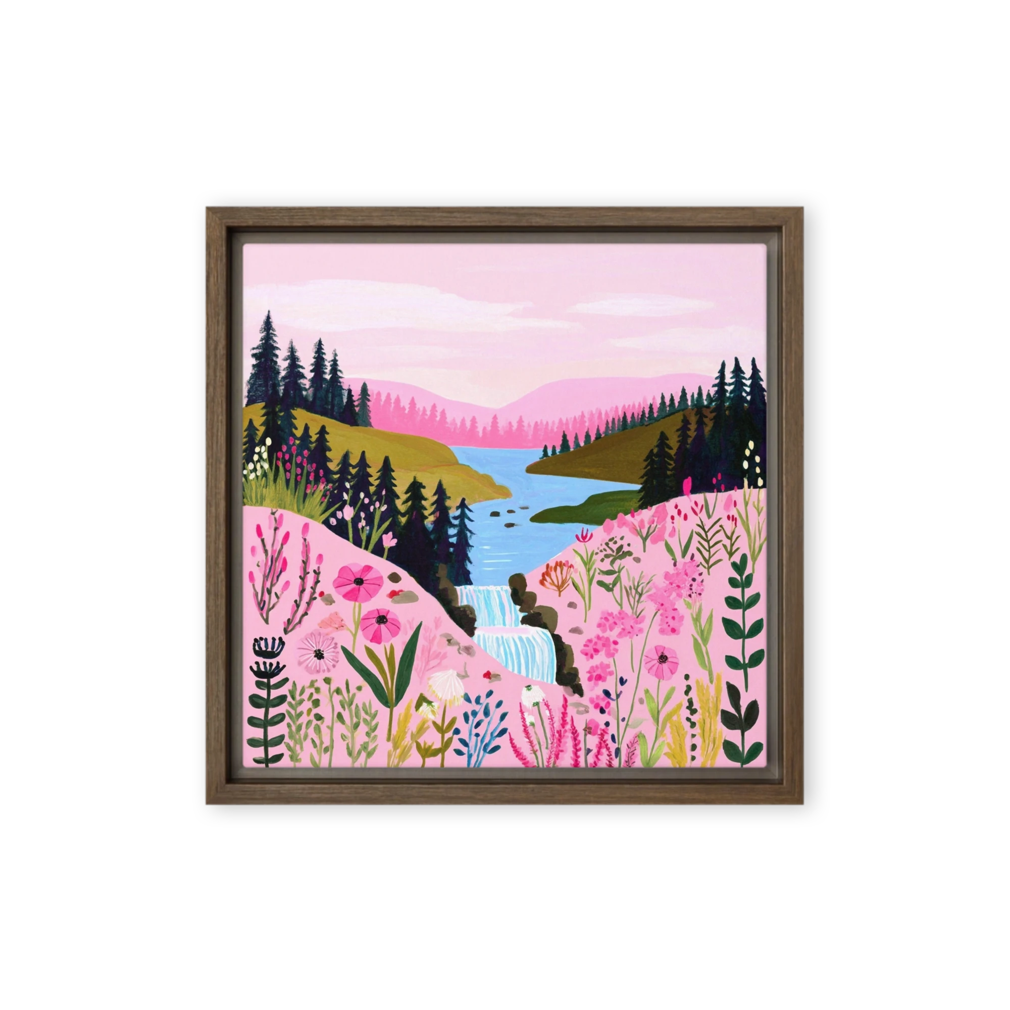 Pink Valley Waterfall | Art Print