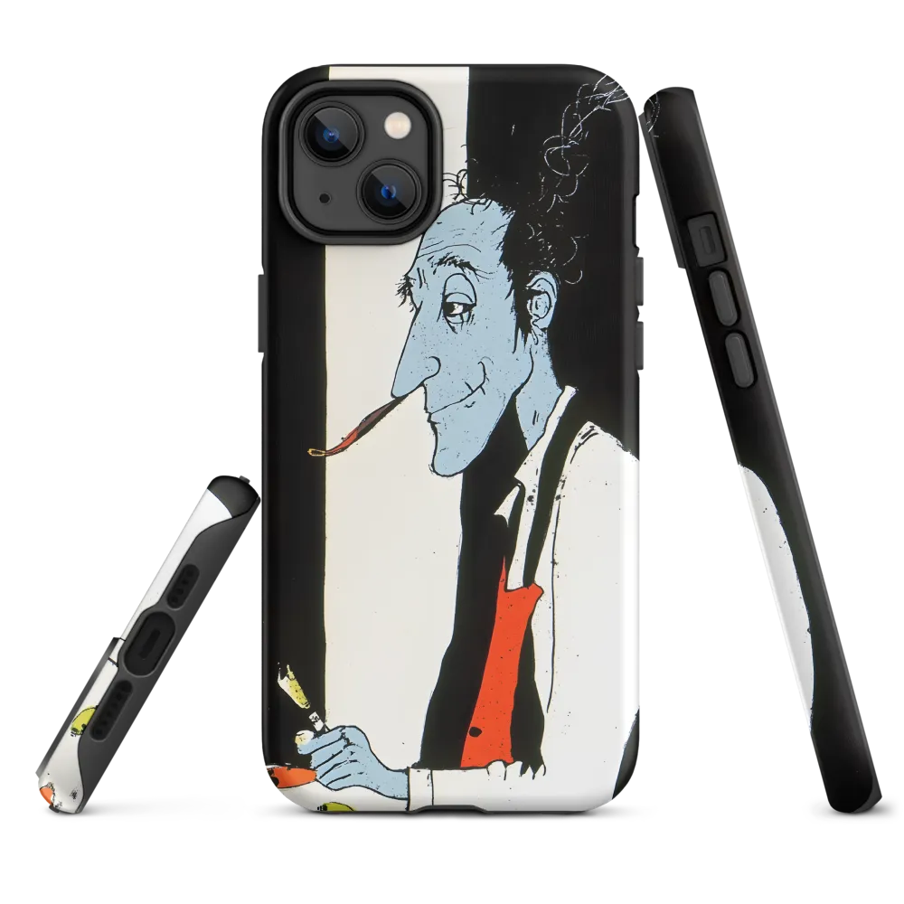 Illustrated Man with Pipe | Phone Case