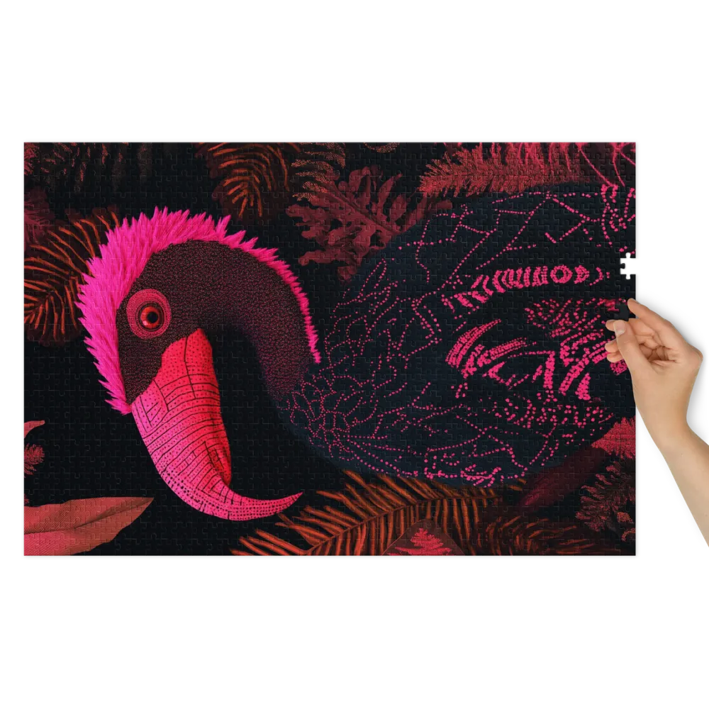 Neon Tropical Bird 
 Jigsaw Puzzle in Tin Box