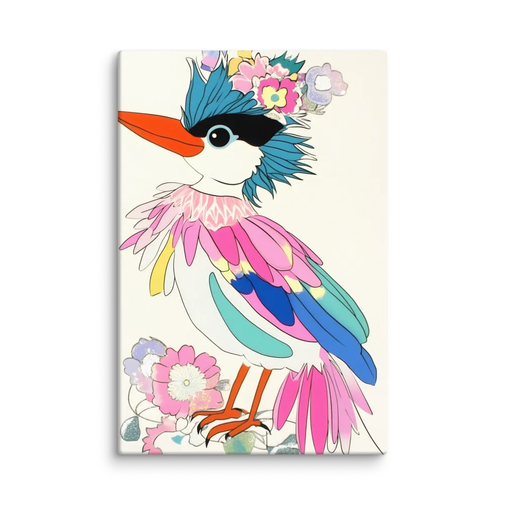 Whimsical Floral Bird 
 Canvas | 32″x 48″