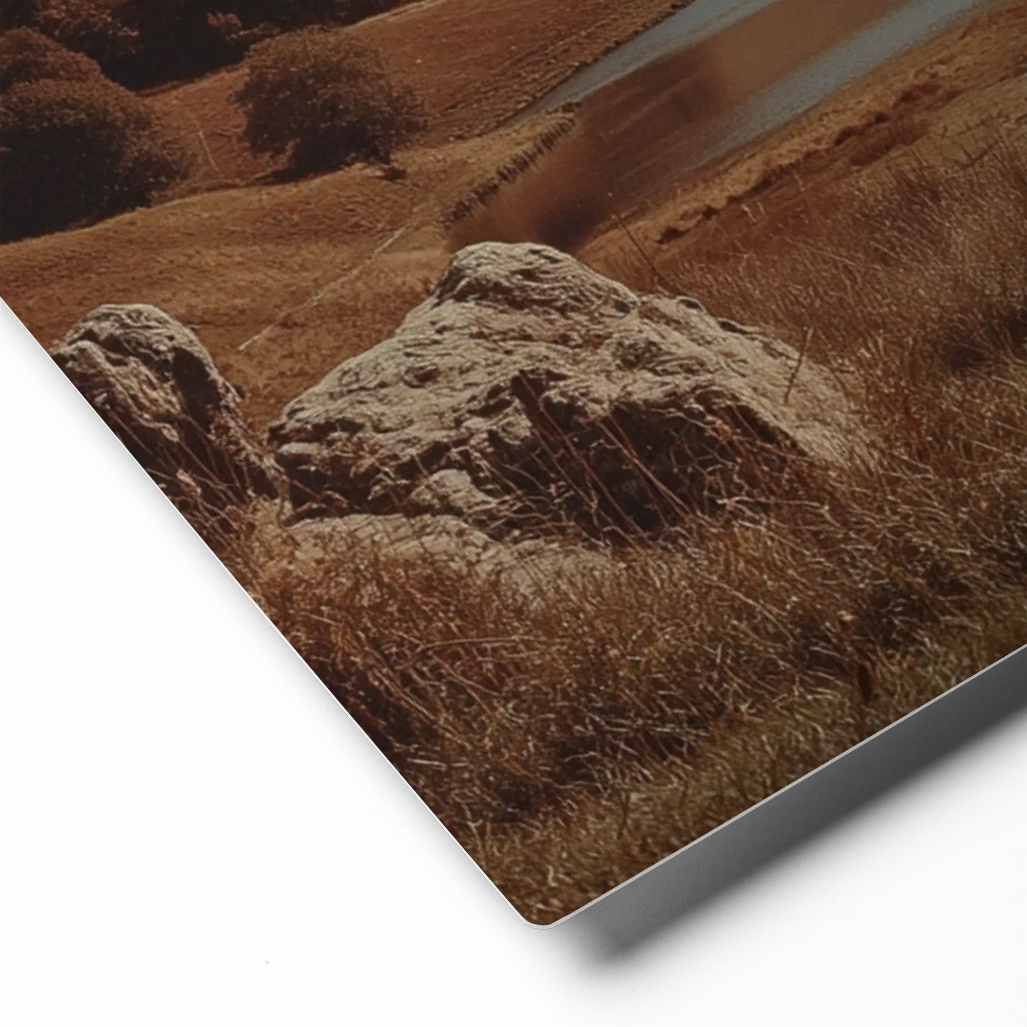 Golden Valley Lake 
 Metal Print | 12″x 12″