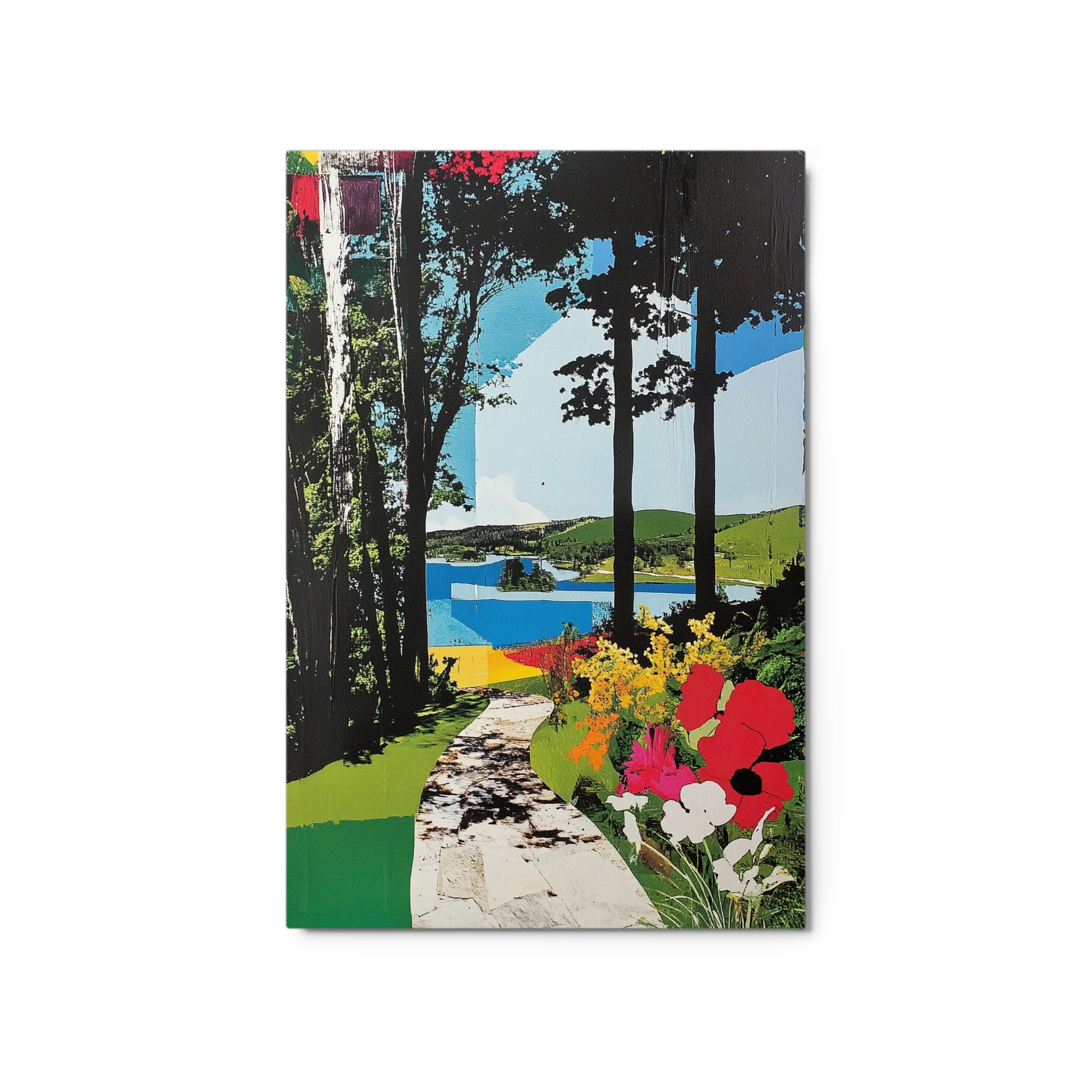 Vibrant Digital Landscape with Pathway