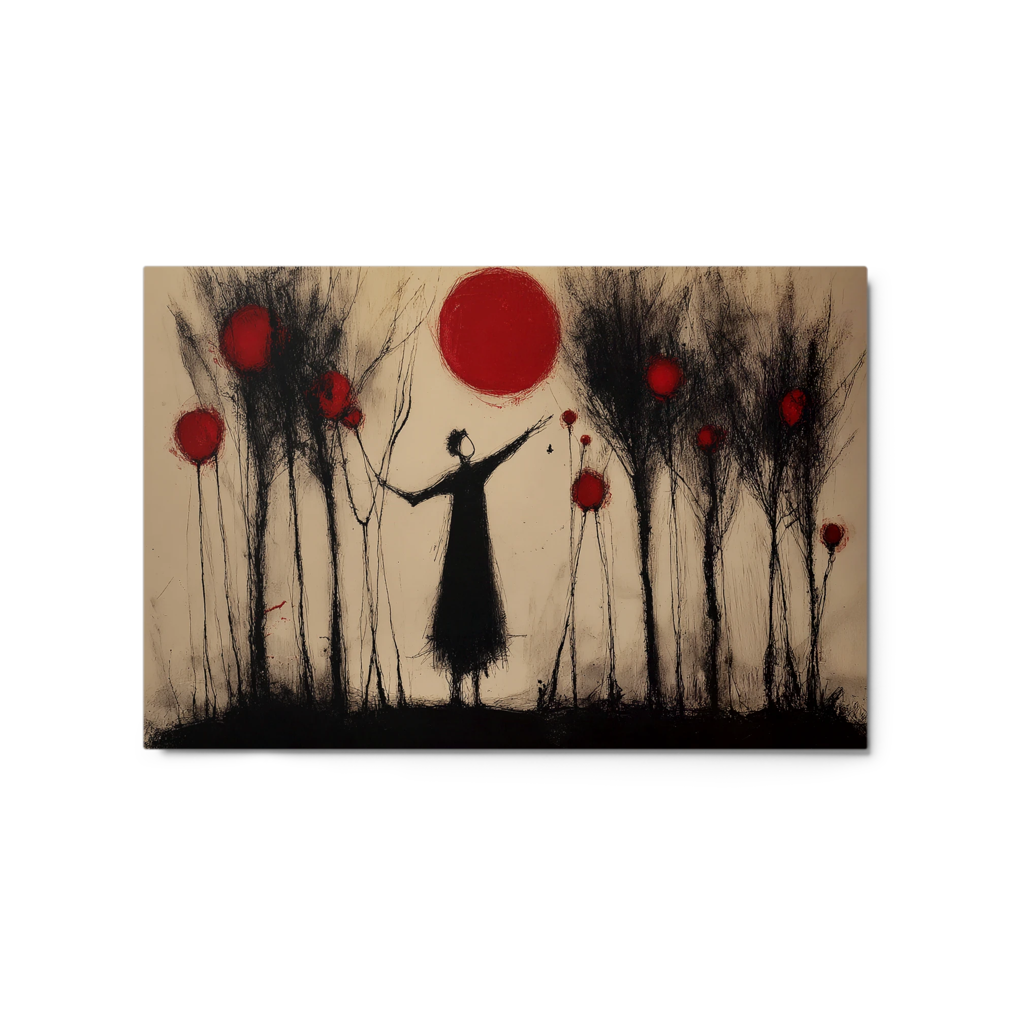 Solitude Under Red Orbs