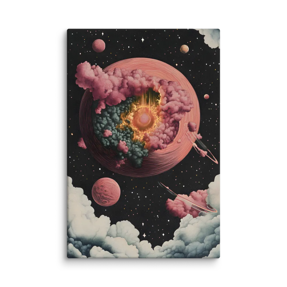 Cosmic Eruption 
 Canvas | 8″x 12″