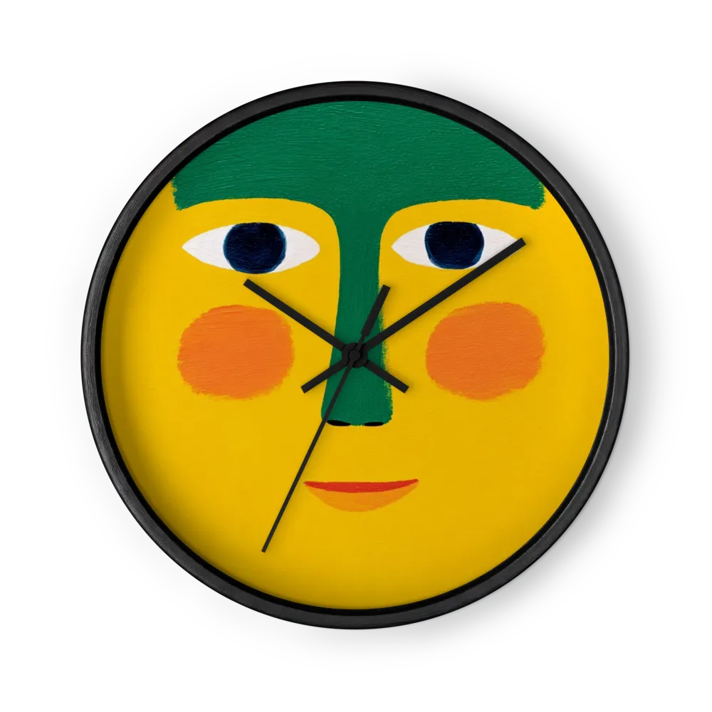 Minimalist Color Block Portrait | Wall Clock