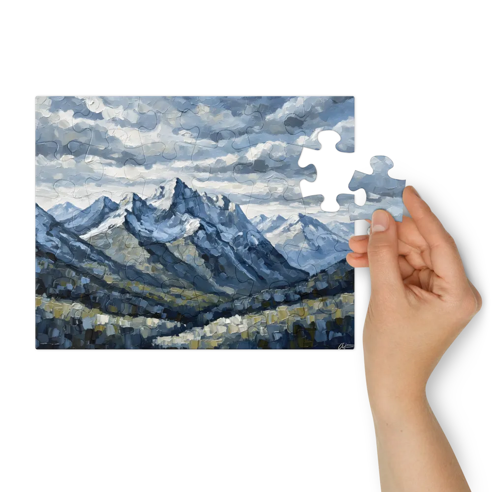 Alpine Impasto Majesty 
 Jigsaw Puzzle in Tin Box