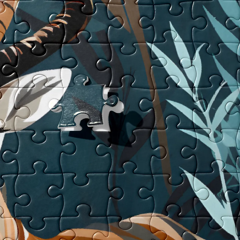 Art Nouveau Gazelle 
 Jigsaw Puzzle